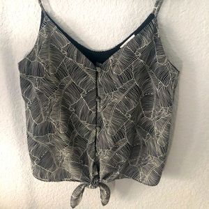 Patterned spaghetti strap top